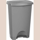 Poubelle pedale plastique 42l gris