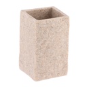 Gobelet polyresine carre effet pierre - naturel