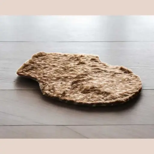 Tapis acrylique animal fausse fourrure-marron