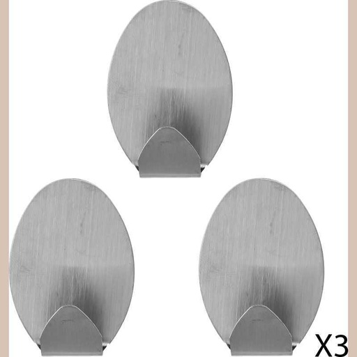 Crochet chiffonx3 adhesif