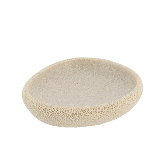 Porte savon polyresine effet eponge de mer - naturel