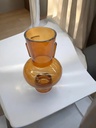 Vase verre ambré transparent 22cm