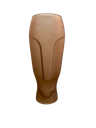 Vase verre visage marron