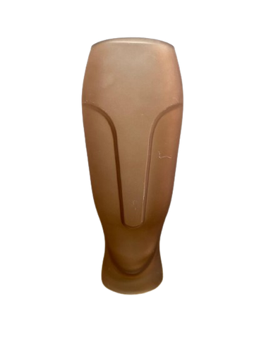 Vase verre visage marron