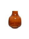 Vase verre marron transparent