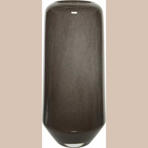 Vase verre poudre brun fonce