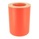 Poubelle pp avec couvercle bambou 5l - orange/bambou