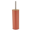 Brosse wc metal couv. bambou - terracotta