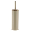 Brosse wc metal/acacia couv. - beige/acacia