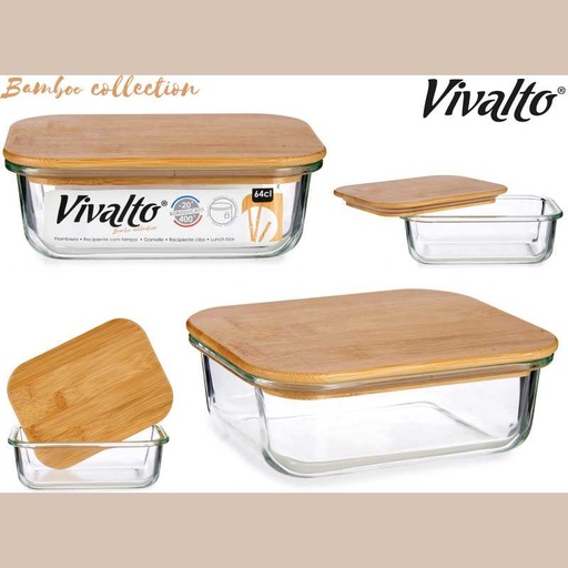 Boite de cuisine hermetique et couvercle bambou