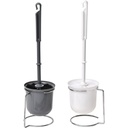Brosse pp wc sup. metal chrome 2 coloris - blanche/grise