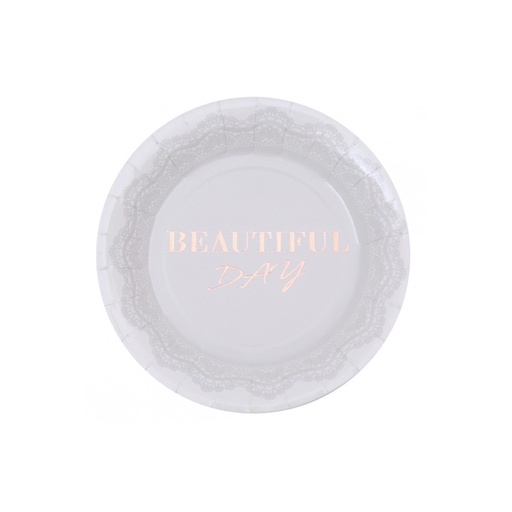  lot de 8 assiettes  beautiful day