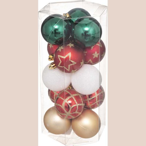 Boule de noel 50mm x15 lisse/deco delice