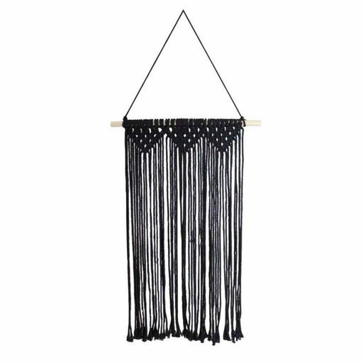 Suspension 58 x 30 cm macrame horizon lointain noir