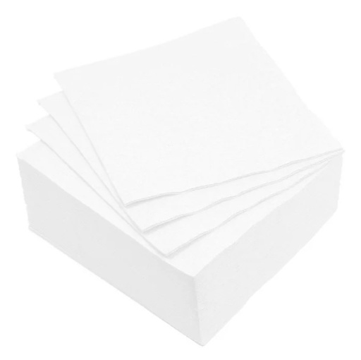 Set de 40 serviettes vitamine en papier 2 plis 38*38cm blanc