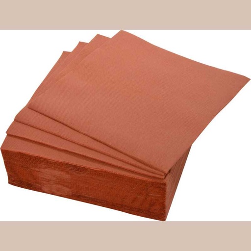 40 serviettes vitamine en papier 2 plis 38*38cm terracotta