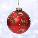 Boule verre interieur argent baie