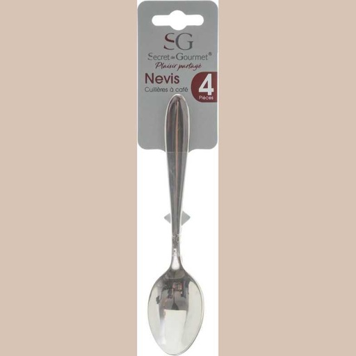 Lot de 4 cuilleres à café inox  nevis