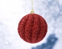 Boule mousse paillettes paillettes  rouge