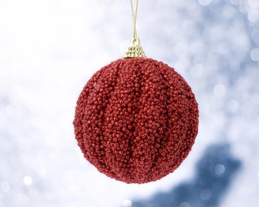 Boule mousse paillettes paillettes  rouge