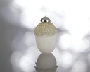 Figurine verre antique blanc lisse