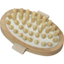 Brosse de massage corps ovale bois - naturel