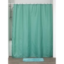 Rideau de douche polyester 180x200 cm/12 anneaux pp - vert caraïbes