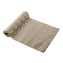 Chemin de table boho lin floque or 28cmx5m