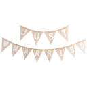 Guirlande fanions jute 20 cm just m