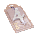 Bougie "4" calligraphie paillettes