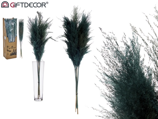 Branche plume bleu 5 pcs 90cm