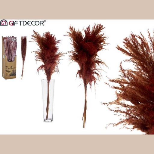 Branche plume grenat 5 pcs 90cm