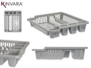 Égouttoir vaisselle plastique grand gris