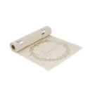 Chemin de table couronne vegetale a mour lin floque champagne 28cmx5m
