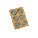 24 stickers merci pampa kaki et dor ure or 5x6cm