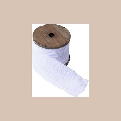 Ruban gaze de coton blanc 4.5cmx3m sur bobine bois