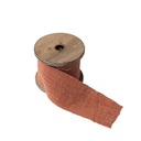 Ruban gaze de coton vieux rose 4.5c mx3m sur bobine bois