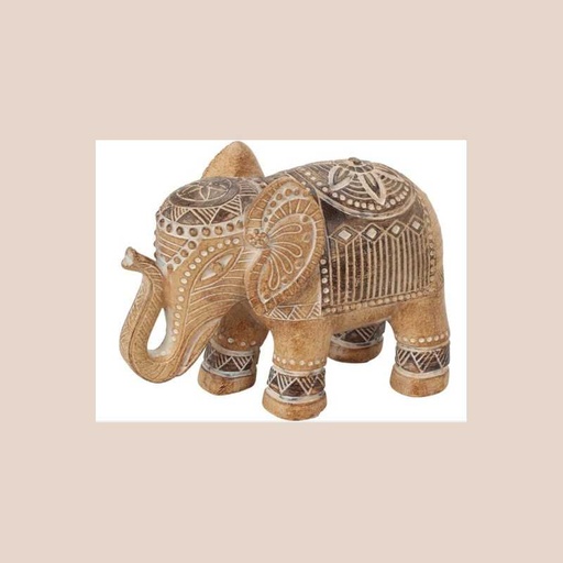 Éléphant 15x14cm trompe en bas