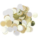 Confettis papier kraft, blanc et or 3cm - 36gr