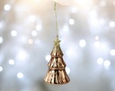 Sapin verre a/etoile sur le haut bronze
