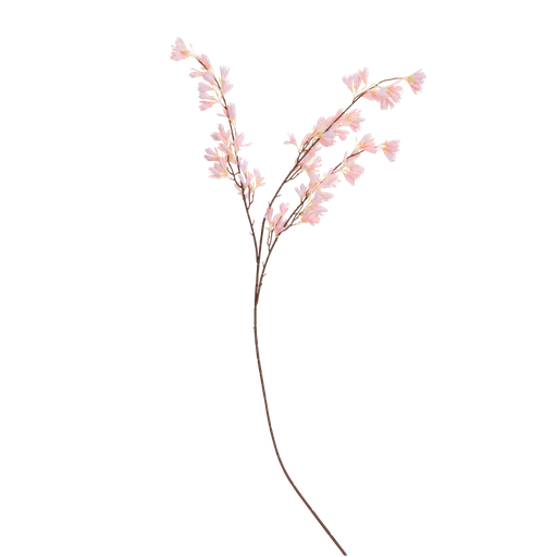 Branche de fleurs de magnolia rose poudre 1.30m