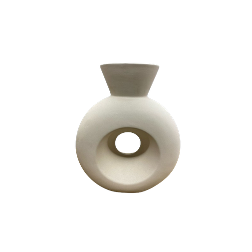 Vase faience beige