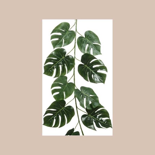Monstera guirlande plastique paillettes