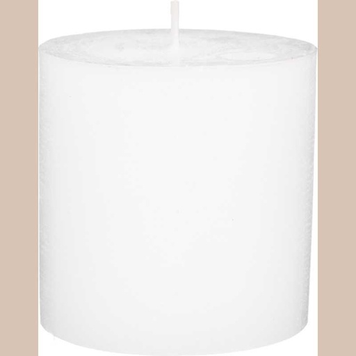 Bougie rond olia blanc 6.7x7