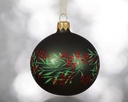 Boules verre mat branche avec baies 