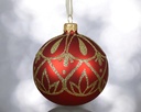 Boules verre mat goutte feuille 