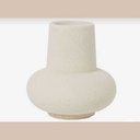 Vase ceramique tachete or-rose clair