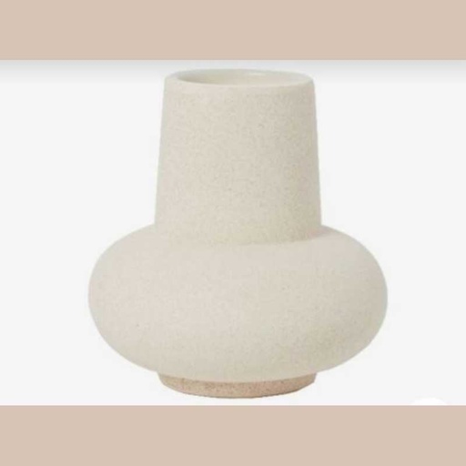 Vase ceramique tachete or-rose clair