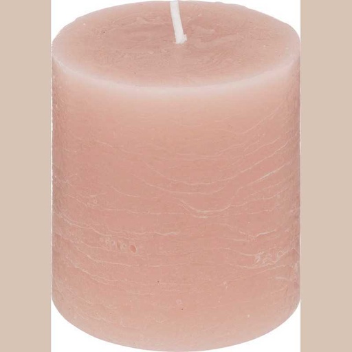 Bougie  rond olia rose 6.7x7cm