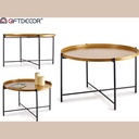 Table ronde doree